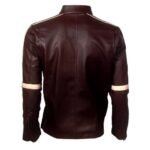 Men’s Dark Brown Cafe Racer Jacket In Leather - Image 3