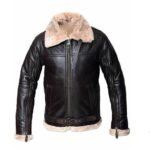 Men’s Fau Fur Shearling Leather Jacket