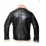 Men’s Fau Fur Shearling Leather Jacket - Image 2