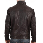 Men’s Motorcycle Black Leather Jacket - Image 2