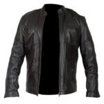 Men’s Biker Brown Retro Jacket In Leather