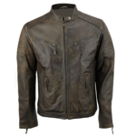 Cafe Racer Men’s Retro Jacket In Brown Leather