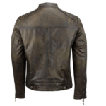 Cafe Racer Men’s Retro Jacket In Brown Leather - Image 4