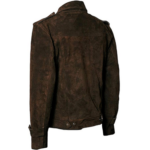 Men’s Shirt Collar Suede Leather Jacket - Image 3