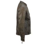 Cafe Racer Men’s Retro Jacket In Brown Leather - Image 5