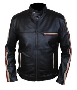 Retro Cafe Racer Leather Jacket