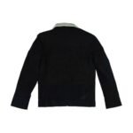 Men’s Shearling Leather Black Suede Jacket - Image 4