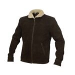 Shearling Leather Suede Brown Jacket