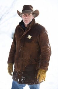Longmire Robert Taylor Long Brown Suede Coat - Image 2