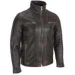 Men’s Vintage Cafe Racer Jacket In Leather
