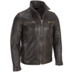 Men’s Vintage Cafe Racer Jacket In Leather - Image 2