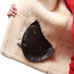 Men's Brown B3 Flight Leather Jacket With PU Fur Shearling Lining - Image 5