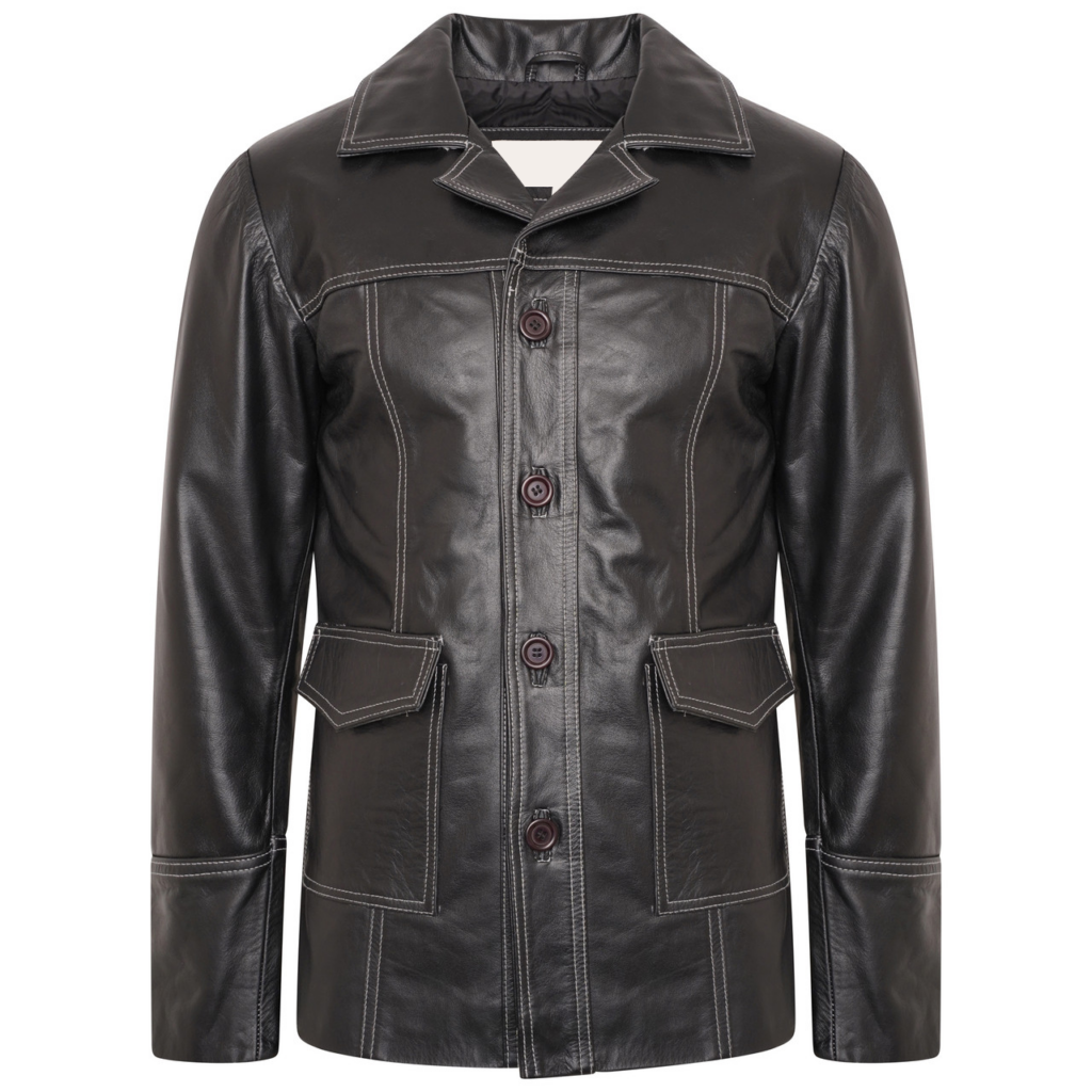 Brad Pitt Fight Club Movie Blackout Men's Jacket