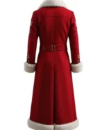 Santa Claus Christmas Red Wool Long Coat