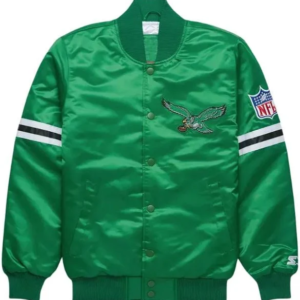 HOMAGE-X-Eagle-Starter-satin-Bomber-Green-Jacket