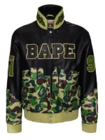 Jeff Hamilton Black Camo Leather Jacket