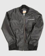 Journey Freedom Bomber Black Leather Jacket
