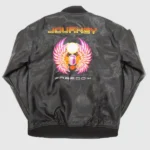 Journey Freedom Bomber Black Leather Jacket