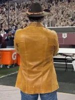 Matthew McConaughey Texas Longhorns Brown Leather Jacket