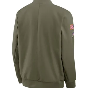 NFL-2025-Philadelphia-Eagles-Salute-to-Service-Green-Sideline-Bomber-Jacket