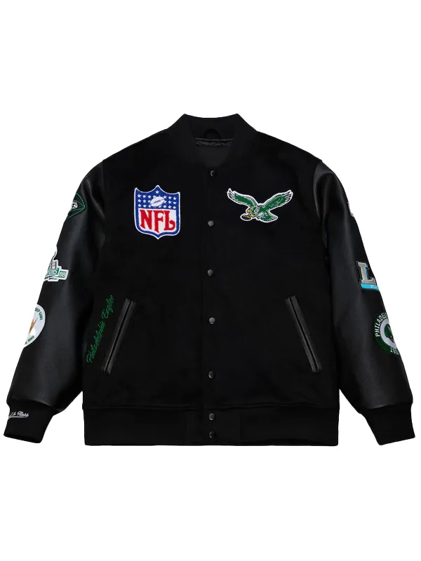 NFL-X-Philadelphia-Eagles-2025-Black-Letterman-Varsity-Jacket