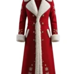 Santa Claus Christmas Red Wool Long Coat