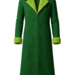 The Grinch Green Suede Trench Coat