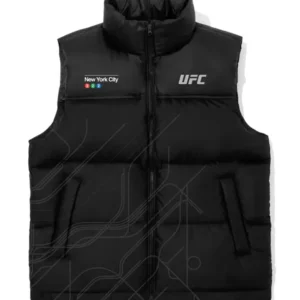 New York City UFC 322 Metro Black Puffer Vest