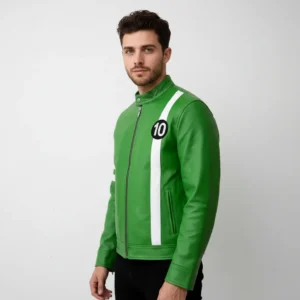 Alien Green Ben 10 Leather Jacket