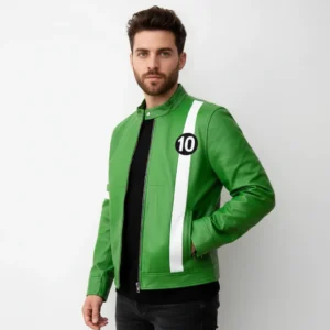 Alien Green Ben 10 Leather Jacket