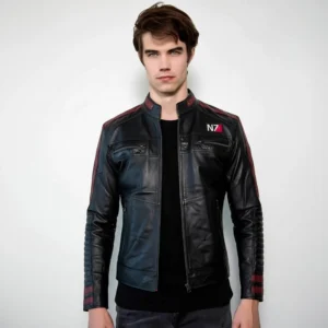 Commander Shepard N7 Leather Jacket Men's