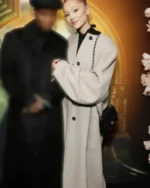 Ariana Grande Wicked Beige Wool Overcoat