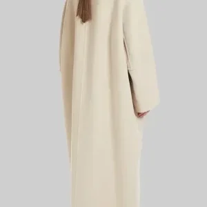 Ariana Grande Wicked Beige Wool Overcoat