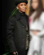 Cynthia Erivo Wicked 2025 Black Overcoat