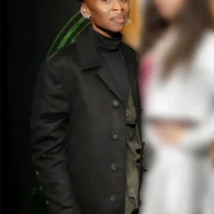 Cynthia Erivo Wicked 2025 Black Overcoat