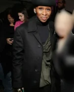 Cynthia Erivo Wicked 2025 Black Overcoat