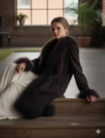 Womens-Dark-Brown-Suede-Leather-With-Mongolian-Fur-Penny-Lane-Coat