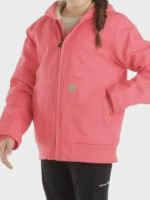 Women's-Pink-Carhartt-Sherpa-Lined-Hooded-Active