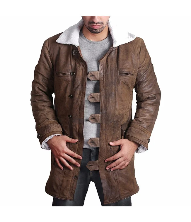 Brown Bane Trench Coat Original Distressed From The Movie The Dark Knight Rises