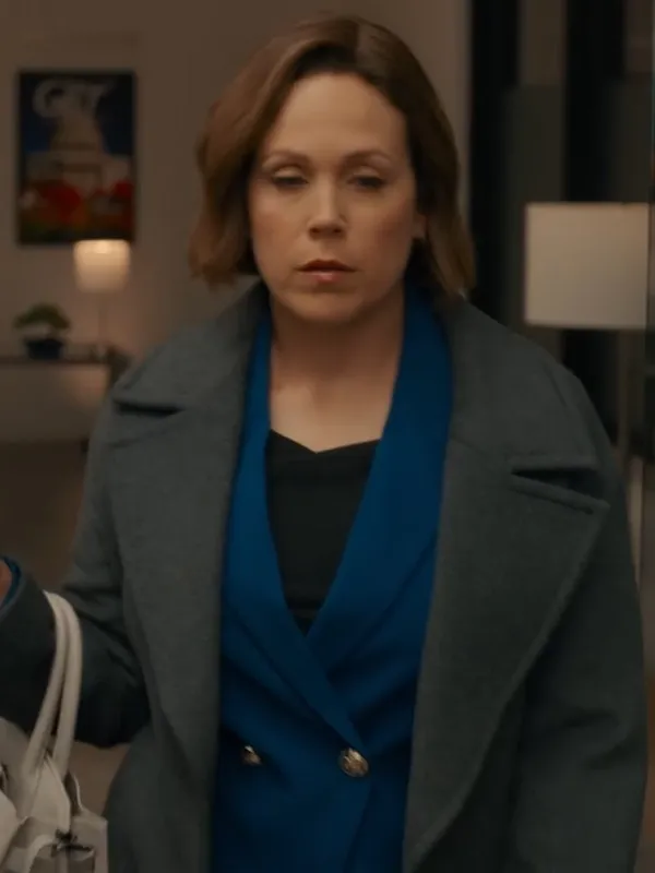 Above the Clouds Erin Krakow Grey Christmas Wool Coat