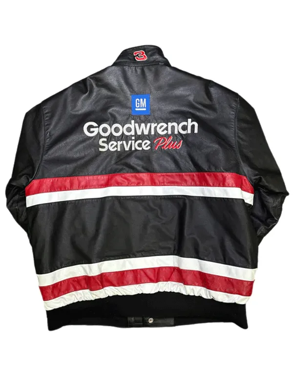 Goodwrench Service Plus Racing Black Leather Jacket