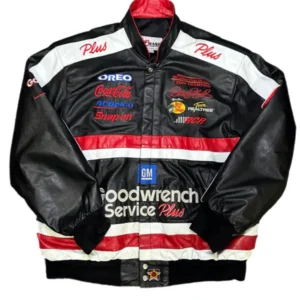 Goodwrench Service Plus Racing Black Leather Jacket
