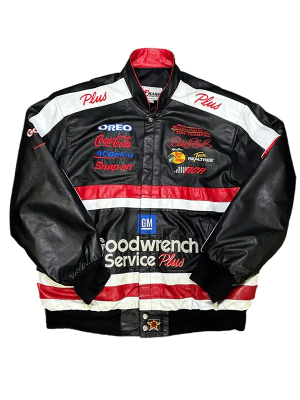Goodwrench Service Plus Racing Black Leather Jacket