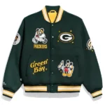 NFL Green Bay Packers x Mickey Mouse Varsity Jacket