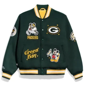 NFL Green Bay Packers x Mickey Mouse Varsity Jacket