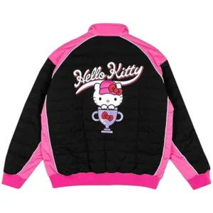 Hello Kitty F1A Black Quilted Race Jacket
