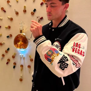 Jeff-Hamilton-x-Wynn-Las-Vegas-Black-Wool-Varsity-Racing-Jacket