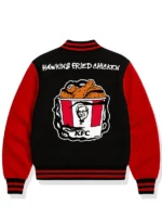 KFC X Stranger Things S5 Black Wool Varsity Jacket