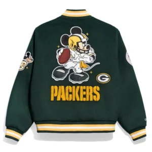 NFL Green Bay Packers x Mickey Mouse Varsity Jacket
