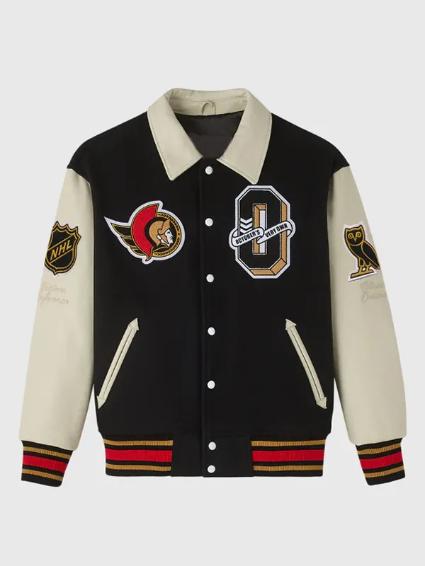 NHL-Ottawa-Senators-Black-Wool-Varsity-Jacket